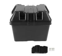 Ausla Caja de Batería, Caja de Batería KRV Caja de Batería Marina ABS Portátil de Servicio Pesado para el Grupo 24/27/31 Baterías de hasta 275x185x195 Mm para el Remolque del Auto
