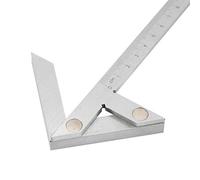 Ausla Calibrador Cuadrado de Centrado, 100 X 70 mm Regla de Calibre Central de Acero al Carbono, Portátil de Ángulo Goniómetro, Herramienta de Medición ángulo Transportador