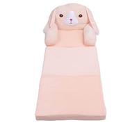 Ausla Cama de sofá Plegable para Niños, sofá Convertible para Tumbona con un Lindo Perro de Dibujos Animados Rosa, un sofá Plegable para Niños Cómodos para la Noche de Cine, (Triple Capa)