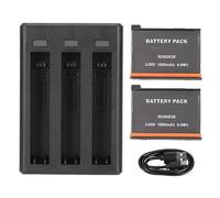 Ausla Cargador de Baterías Hub para 360 X3, Hub de Carga Rápida de 3 Ranuras con Cable de Carga Tipo C para 360 X3, 3.85V 1800mAh 6.9Wh