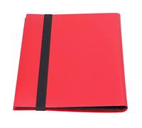 Ausla Carpeta de Tarjetas Coleccionables de 9 Bolsillos, álbum de Colección de PP de Gran Capacidad con Hojas sin ácido para Tarjetas de Juego y Almacenamiento de Fotos (Rojo 20 páginas)