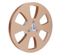Ausla Carrete de Cinta Vacío de 1, 4 y 5 Pulgadas, Cinta de Sonido de Aleación de Aluminio, Carrete Vacío de 6 Orificios para Reproductores de a para Grabar, Borrar y Volver a Grabar para NAGRA (GOLD)