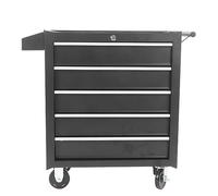Ausla Carro de Herramientas de Empuje Manual de 5 Cajones, Carro de Gabinete de Herramientas de Acero Laminado en Frío, Cajones con Cerradura, Guías de Rodamiento, Ruedas Extraíbles, 24,3 X 13 X 30