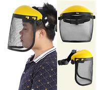 Ausla Casco de Seguridad de Malla, Sombrero Forestal de la Cara Llena de Sombrero para la Protección del Cultivo de Cepas de Tala de Cepillo de Cepillo Diadema Ajustable