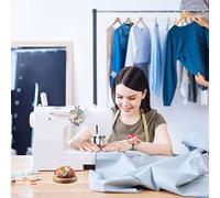 Ausla Cojín de Aguja de Coser para Bricolaje, Tela Suave con Pulsera Ajustable para Costurera, Diseños de Flores Brillantes, Tamaño Compacto para Facilitar su Transporte (rojo)