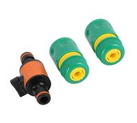 Ausla Conector de Manguera de Jardín de Diseño Versátil con Característica de Parada de Agua, Conectores Rápidos Fáciles de Usar para Céspedes, Jardines, Invernaderos, Hecho de Material de ABS (1