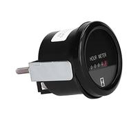 Ausla Contador de Horas de Cuarzo ABS Contador de Horas Mecánico AC DC 12 a 36 V Impermeable con Luz Indicadora Intermitente Temporizador Compacto para Equipos de Construcción de Motores Marinos