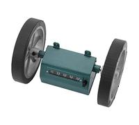 Ausla Contador de Medidor Verde Contador de Medidor Rodante de Aleación de Caucho de Acero Inoxidable 5 Dígitos 0 a 9999.9 Botón de Reinicio para Medición de Longitud de Cuero de Película de Tela