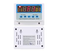 Ausla Controlador de Temperatura, Termostato Digital LED con Carcasa de PC, 30 A CC 24 V, Control de Enfriamiento de Calefacción, Rango de 14 A 210 Grados F para Elaboración de Cerveza en Incubadora