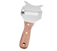 Ausla Cortador de Queso Cortador de Trufas de Acero Inoxidable Ajustable con de Madera 19,5 X 8 X 3 Cm para Rizos de Chocolate Rebanadas de Queso y Postres Preparación de Cocina