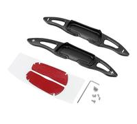 Ausla Cubierta de la Palanca de Cambios del Volante Extensión de la Paleta de Mecanizada CNC de Aleación de Aluminio 2 Piezas con Cinta Adhesiva y Tornillos para 3 6 CX3 CX5 CX9 MX5 (BLACK)
