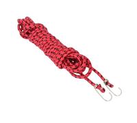 Ausla Cuerda Elástica con Gancho de Goma Resistente, Gruesa, 10M, Color Rojo, para Muebles de Exterior y Almacenamiento de Bicicletas