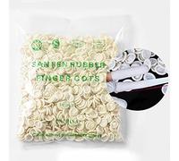 Ausla Dedales de Látex, Tapas Protectoras Blancas como la Leche sin Polvo, Uso Antiestático para Ensamblaje Electrónico y Trabajos de Precisión