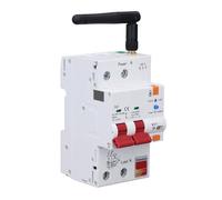 Ausla Disyuntor WiFi Inteligente, Retardante de Llama para PC 2P 63A Disyuntor de Medición Inteligente con Control Remoto de Aplicación, Protector contra Fugas, Protección contra Sobretensión para