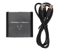Ausla Divisor de Cable Ethernet de 1000Mbps, 1 a 2 Compatible con Cat5, Cat5e, Cat6, Cat7 Dos Dispositivos Comparten Divisor de Red RJ45