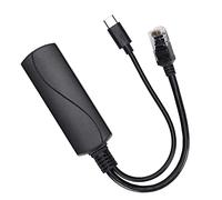 Ausla Divisor PoE RJ45 48V a 5V, IEEE 802.3af 2.4A | Separación de datos Ethernet de 10/100 M, protección de aislamiento de 5 KV, industrial -25 ~ 75 ℃, salida de CC de 2,4 A,