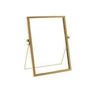 Ausla Elegante Marco de Fotos, Material de Vidrio y Hierro, Versátil para Fotografías, Obras de Arte, Recuerdos Memorables para el Hogar y la Oficina (6 pulgadas (153 mm de diámetro interior, 5 mm de)