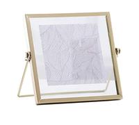 Ausla Elegante Marco de Fotos, Material de Vidrio y Hierro, Versátil para Fotografías, Obras de Arte, Recuerdos Memorables para el Hogar y la Oficina (4 Pulgadas (102 mm de diámetro Interior, 3,8 mm)