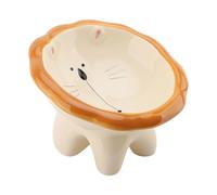 Ausla Elegante Patrón de Animales Gato Alto para el Tazón de Gato de Navidad y Cumpleaños