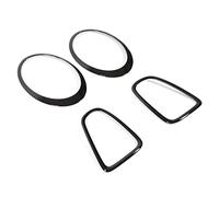 Ausla Embellecedores de Cubierta de Faro Negro Brillante, Kit de Molduras de Repuesto de PP ABS con Luz Trasera que Rodea la Hebilla Directa para Mini R56 R57 R58 R59 S JCW 2007 a 2015