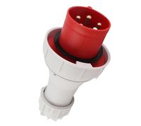 Ausla Enchufe Industrial, Conector de Aviación CEE de 5 Pines 63 A 220 A 415 V, Conector Eléctrico IP67 de PC y Latón, Cabeza Macho Roja para Taller Al Aire Libre, Camping, Astillero