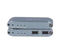 Ausla Extensor HD MI KVM USB, Extensor KVM de Interfaz Multimedia HD 492 Pies Cable Cat5e Cat6 1080p 60Hz Transmisor Receptor para Cine en Casa Exterior (Enchufe de la UE)