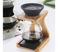 Ausla Filtro de café de Mineral de Alúmina Colador de té en Forma de Cono 12,5 Cm Herramienta de Preparación de 50 Micrómetros No Poroso con Control de Flujo de Agua para Verter sobre café Amantes