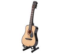 Ausla Guitarra en Miniatura, Modelo de Mini Guitarra de Madera con Soporte y Estuche, Decoración de Exhibición de 10 Cm o 16 Cm para Escritorio de Oficina en el Hogar, Ornamental Coleccionable (16cm)
