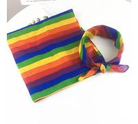 Ausla Headbands Neckerchief Gay Pride Accessory Soft Fancy Bandband para la Fiesta Suministros para la Tela para Adultos 55x55 Cm (Toalla tira arcoiris)