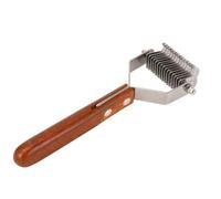 Ausla Herramienta de Preparación para Perros de Acero Inoxidable para Percheros de Acero Inoxidable para Cepillo de Doble Cara para Desapego (S)