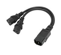 Ausla IEC320 C14 Al Cable Eléctrico Dual de C13 Y con el Material del PVC, Capacidad del Poder Más Elevado 2500W para los Monitores Y Las Impresoras