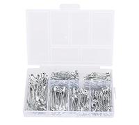 Ausla Imperdibles de Seguridad, Alfileres de Costura de Acero Niquelado de Alta Resistencia, Paquete de 250, Tamaños Surtidos para Reparación de Ropa, Acolchado y Fabricación de Joyas