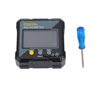Ausla Inclinómetro Digital Transportador Digital Portátil con Base Magnética de un Lado IP54 Retroiluminación LCD de 4x90 Grados ±0,2 Grados para Carpintería, Construcción, Tuberías (YELLOW)