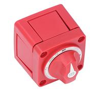 Ausla Interruptor de Batería ABS Rojo Cobre 4 Posiciones Interruptor Aislador de Batería 300A Continuo IP66 Impermeable Hacer Antes de la Pausa para Yate RV Coche Modificado