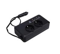 Ausla Inversor de Corriente para Automóvil 400W Pico 200W Salidas Duales | Uso en Vehículos de 12 V, 4 Puertos USB, Puertos Duales Tipo C, Tomacorriente UE, Protección contra Sobrecarga, Adaptador