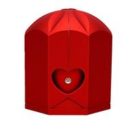 Ausla Joyero, Estuche de Almacenamiento de Flores de de Rosas ABS con Cajones de Doble Apertura, Organizador de Collares y Pendientes de 5,12 X 4,45 X 4,45 Pulgadas para Esposa, Madre, Novia