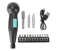 Ausla Juego de Destornillador Eléctrico Mini, Destornillador Inalámbrico Recargable con Luz LED y Carga USB Tipo C, 3 Ajustes de Torsión 0.5Nm 1.5Nm 2. para Reparaciones en el