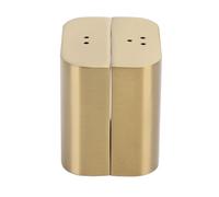 Ausla Juego de Salero y Pimentero de Acero Inoxidable, 2 Piezas de Draga de Condimento Rectangular Dorada para Cocina, RV Camp BBQ, Azucarero de Acero Inoxidable 304 con Sellado Efectivo