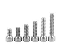 Ausla Juego de Tornillos de Cabeza Hueca de Acero Inoxidable 304, Pernos y Tuercas Hexagonales M3, 300 Piezas, Resistentes a la Oxidación, Longitudes Múltiples para Maquinaria de Reparación del