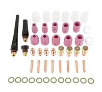 Ausla Kit de Accesorios para Soldadura TIG, 49 Piezas, Compatible con WP-17/18/26, Vaso de Cristal, Boquilla de Aluminio