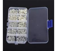 Ausla Kit de Arandelas de Tuercas y Tornillos de Nailon, Surtido de Sujetadores de Plástico de 270 Piezas M2 M2.5 M3 M4 M5 con Caja Transparente, Hilos de Alta Dureza para Reparación de Manualidades