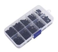 Ausla Kit de Arandelas de Tuercas y Tornillos de Nailon, Surtido de Sujetadores de Plástico de 270 Piezas M2 M2.5 M3 M4 M5 con Caja Transparente, Hilos de Alta Dureza para Reparación de Manualidades