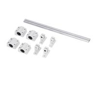 Ausla Kit de Rodamientos de Bolas de Movimiento Lineal GCr15 45 Acero Al Carbono con Soporte de Eje Lineal HRC62 Más o Menos 2 Precisión G6 H6 para Máquina Herramienta CNC Grabado Carpintería (Juego
