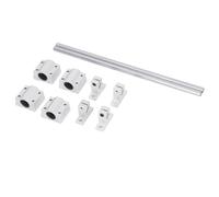 Ausla Kit de Rodamientos de Bolas de Movimiento Lineal GCr15 45 Acero Al Carbono con Soporte de Eje Lineal HRC62 Más o Menos 2 Precisión G6 H6 para Máquina Herramienta CNC Grabado Carpintería (Juego