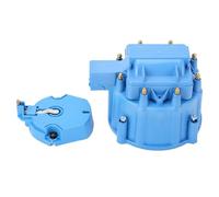 Ausla Kit de Rotor de Tapa de Distribuidor HEI Terminales de Latón Metálico Tapa de Distribuidor de Encendido de 13 Piezas para Motores V8 Conjunto de Montaje Directo para Distribuidores HEI (BLUE)