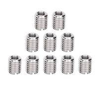 Ausla Kit de Tuercas Reductoras de Manguitos de Adaptadores de Rosca, 303 Acero Inoxidable 10 Piezas, de M10 Macho a M6 Hembra, Tornillos de Manguito con Rosca Ranurada, Tuercas de