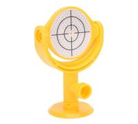 Ausla Lámina Reflectora Mini Prisma de Topografía, Reflector de 60mm/2.36" con Base de Soporte Inclinable, Cruz Impresa para Estación Total