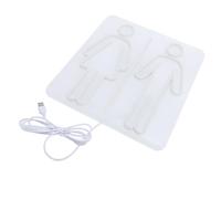 Ausla Letrero de Neón LED para Inodoro, Luz de Pared Acrílica Alimentada por USB, Llamativa para Uso en Baños y Hoteles