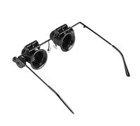 Ausla Lupa de Aumento, Lupa de Joyería de Metal ABS con Lente de 20x 21 Mm y 2 Luces LED, de Anteojos Ajustable para Coleccionistas de Inspección de Sellos de Reparación de Relojes