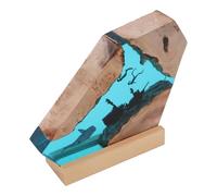 Ausla Luz Nocturna LED de Madera para Buceador Oceánico, Lámpara Temática de Aguas Profundas Hecha a Mano, Alimentada por USB con 6 Niveles de Brillo para Decoración de Dormitorio y Oficina